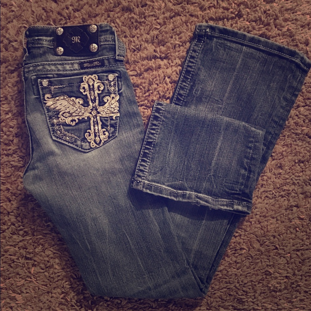 Miss Me 💎 'Little Silver Wing Cross' girls sz 12!