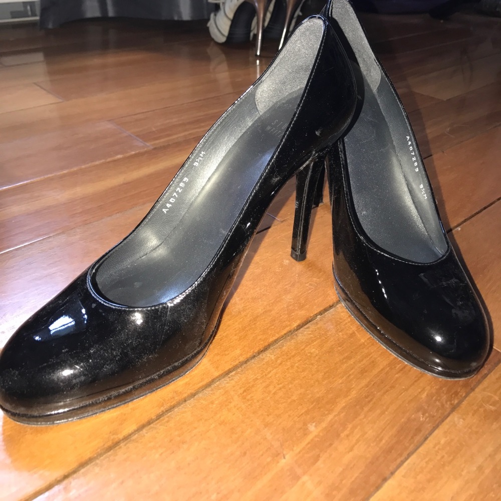Stewart Weitzman black leather