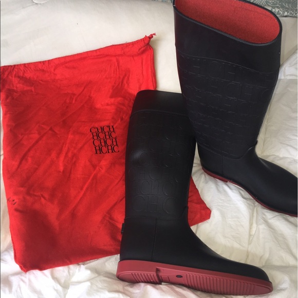 ***SOLD***Carolina Herrera rain boots - Picture 1 of 6