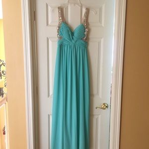 Windsor Store Mint Green Formal Gown w/ jewels