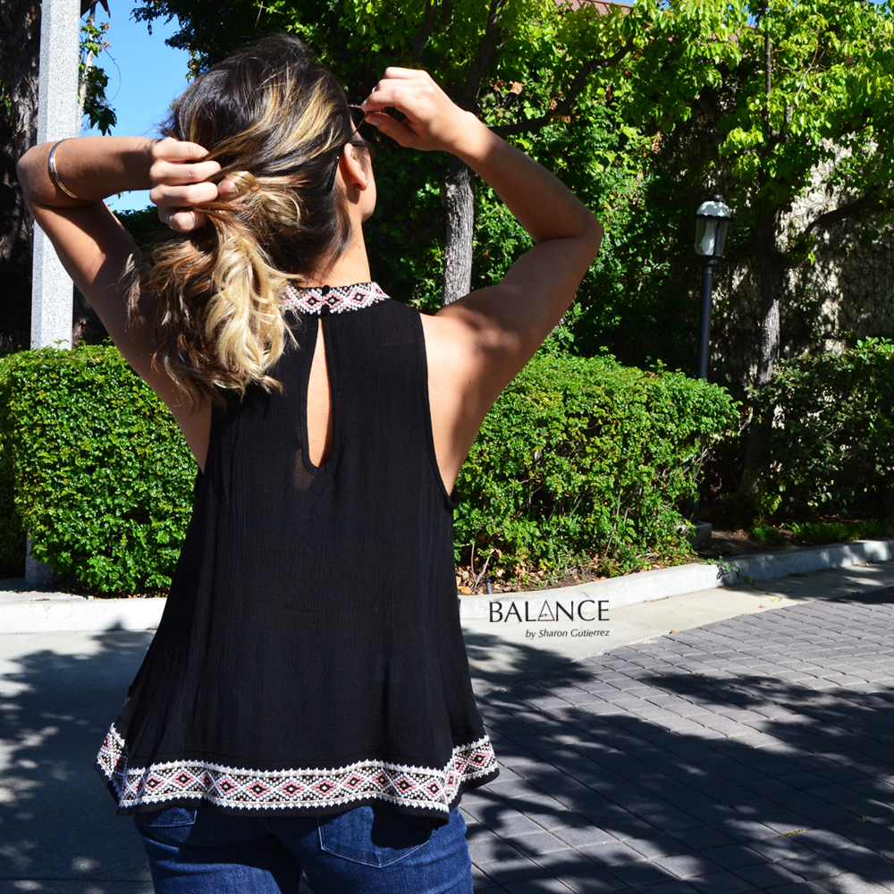 New Embroidered Black Top - Picture 2 of 4