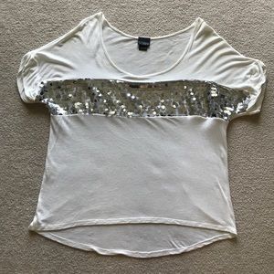 White and sequin top