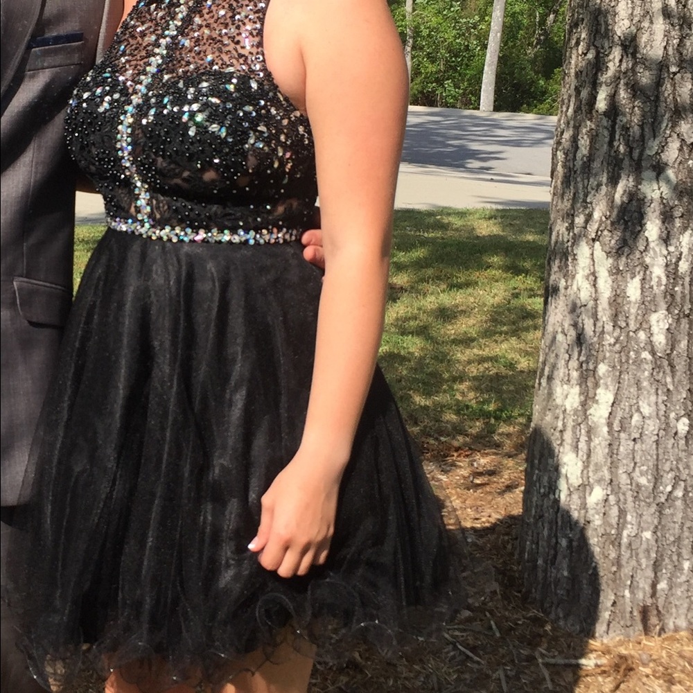 Black short cocktail dress