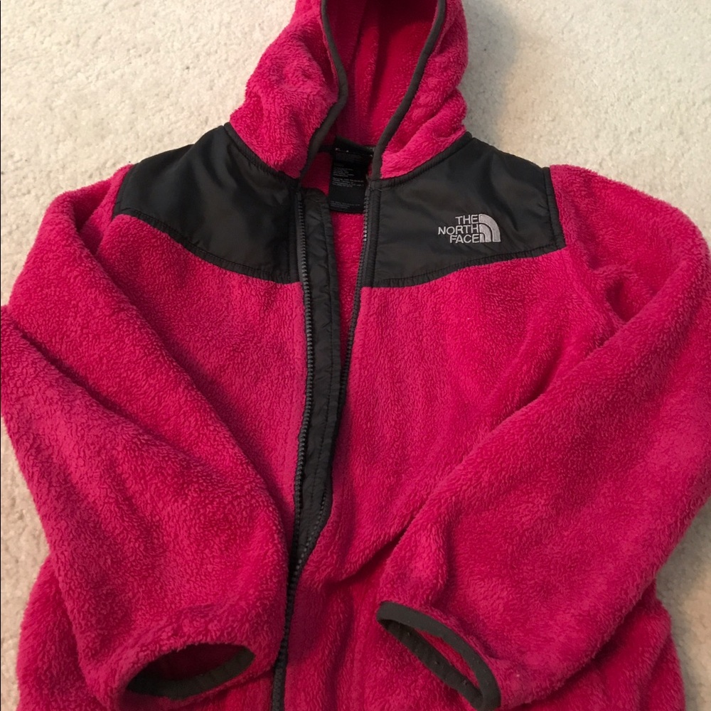 Size 7/8 pink and gray north face