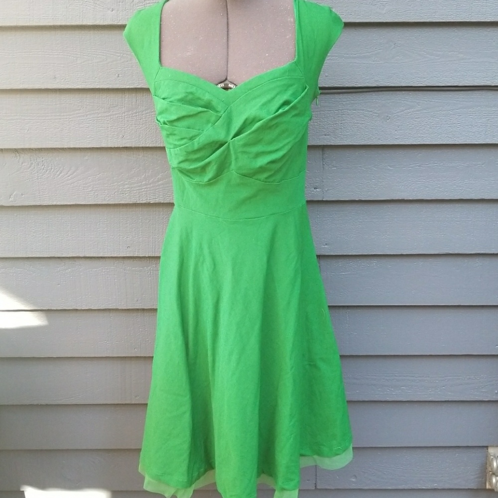 Emerald green dress