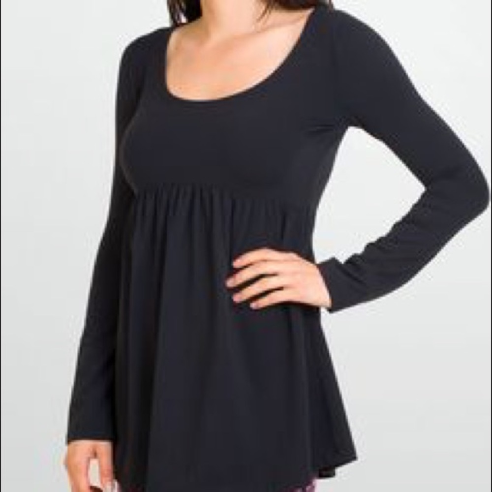 NWT Black XS Kira Grace Long Sleeve Peasant Tunic