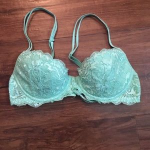 PINK mint lace bra