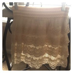 White crocheted skirt