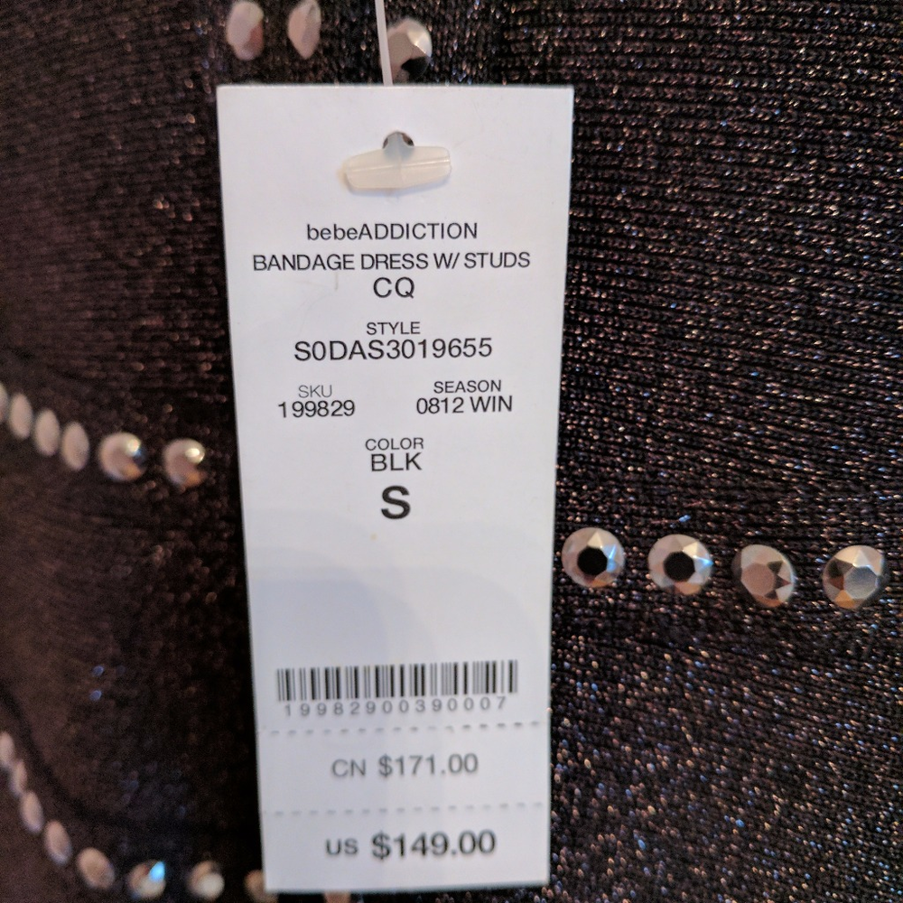 bebe bandage dress with studs - Picture 4 of 4