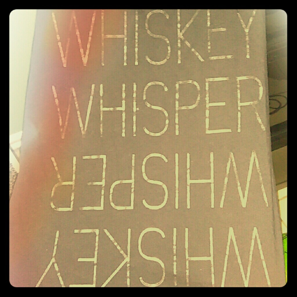 Whiskey whisper black tank top