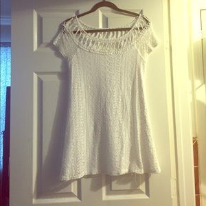 White crocheted dress