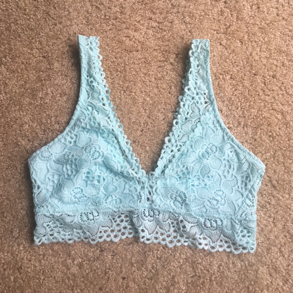 Light blue lace bralette