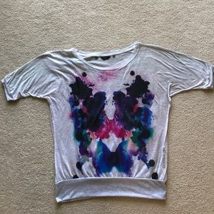 Watercolor pattern blouse