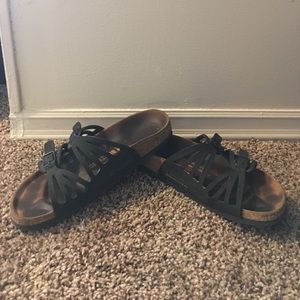 Black birkenstock sandals