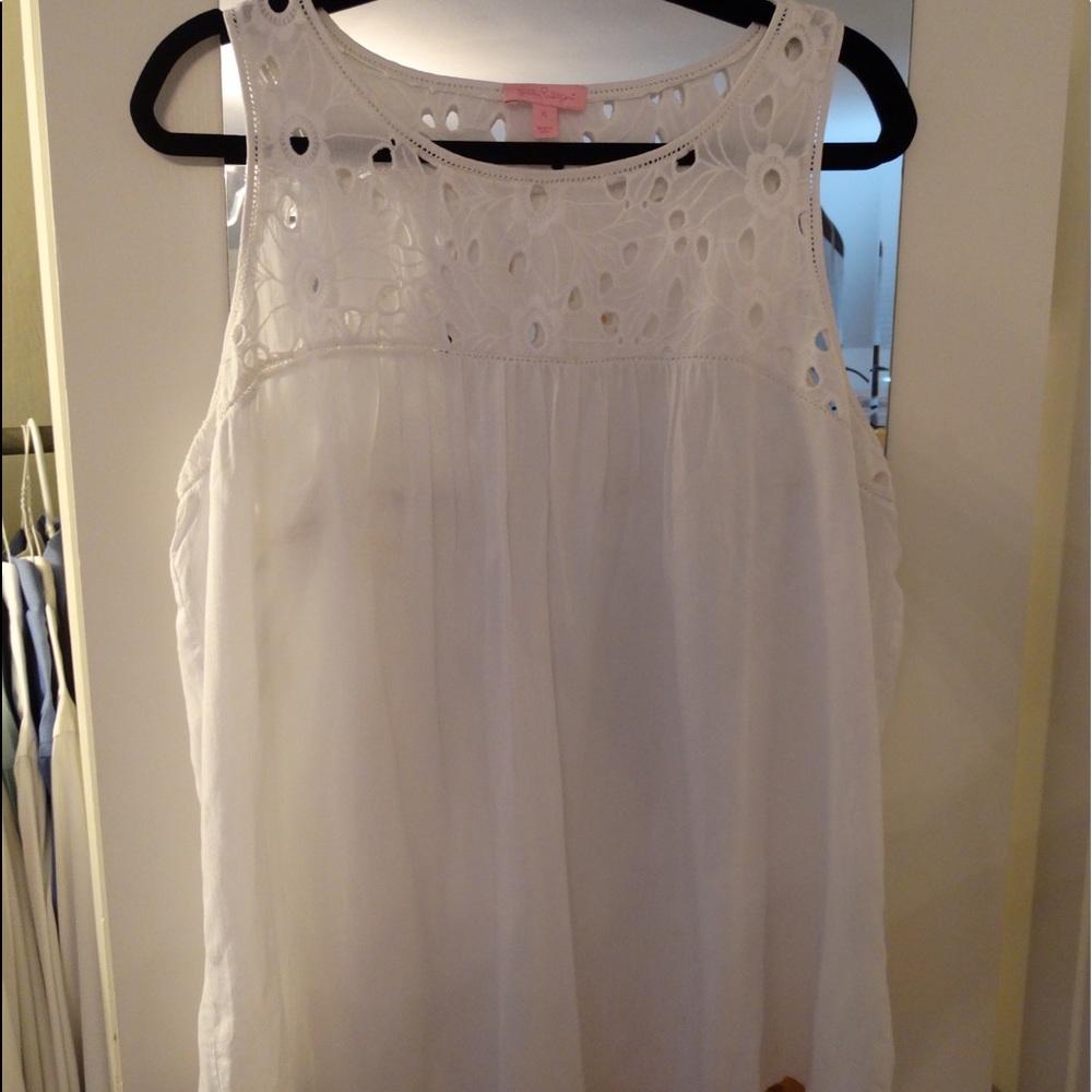 Lily Pulitzer white tank