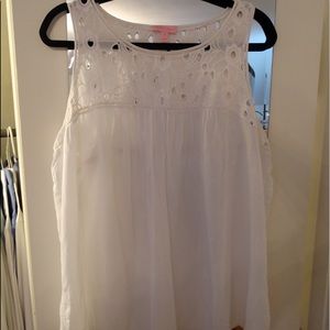 Lily Pulitzer white tank