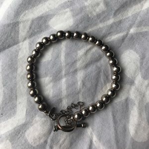 Sterling silver beaded bracelet
