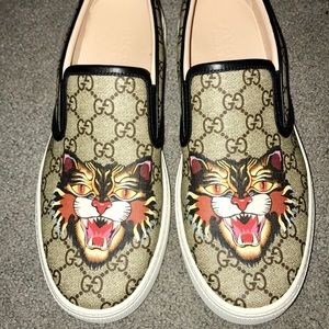 Gucci Supreme Angry Cat Print Sneakers