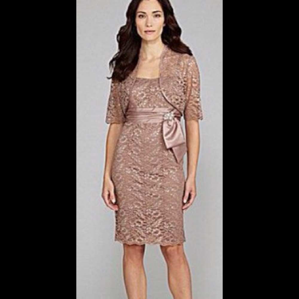 KM Collections Lace Cocktail Dress