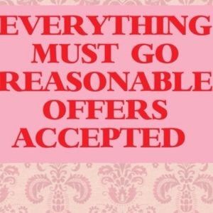 Accepting all reasonable offers!