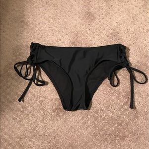 NWOT Missguided Black Side Tie Swim Bottoms 8