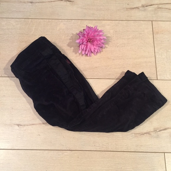 Tea Collection Black Velvet Pants, Size 3 - Picture 1 of 4