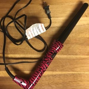 pink zebra curling wand