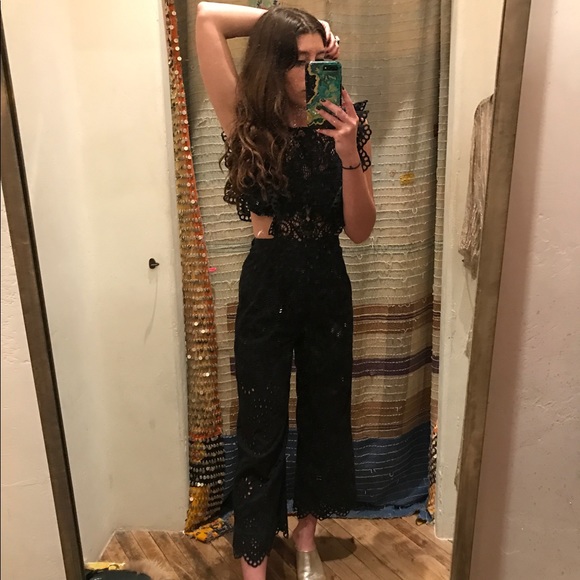 🦋 Nightcap Free People Eyelet Apron Jumpsuit - Picture 5 of 5