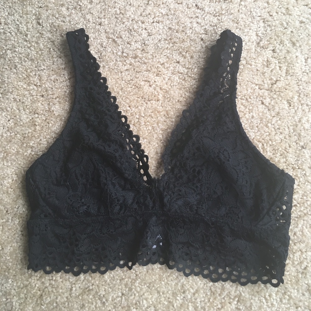 Black lace bralette