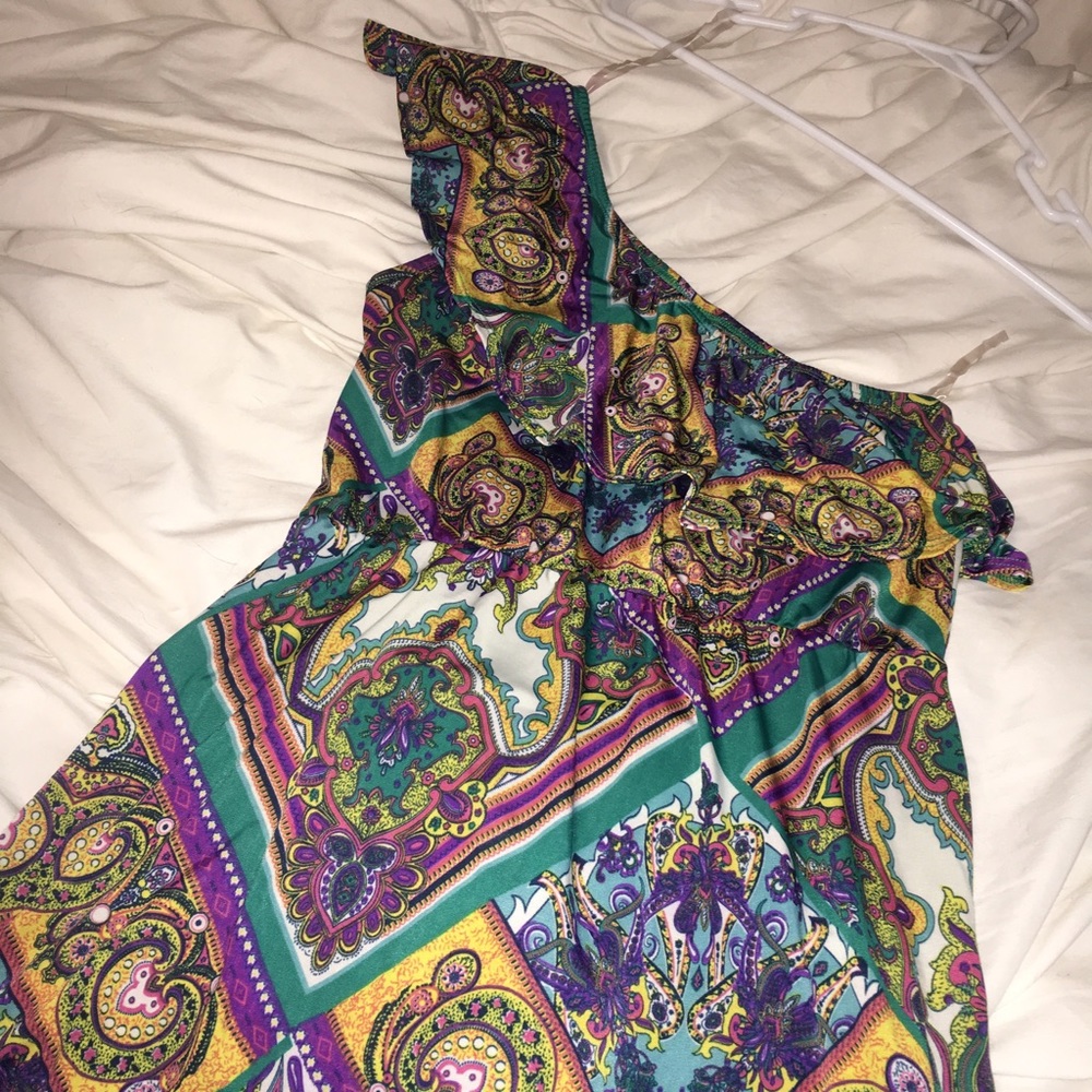 Off the shoulder patterned dress