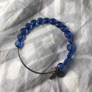 Sapphire blue beaded Alex and Ani bangle