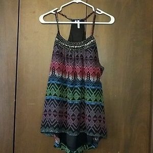 Colorful beaded tank top