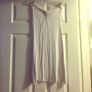 White strapless dress