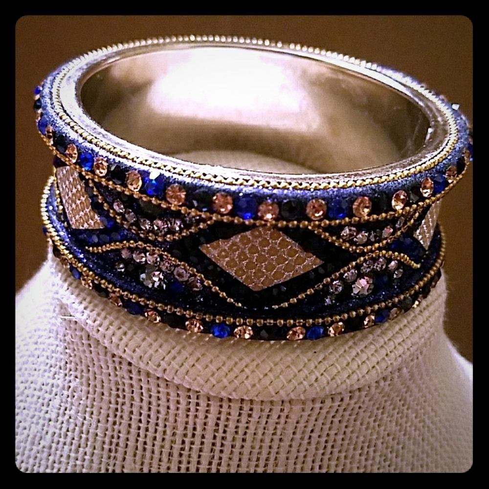 Blue and Gold Bracelet