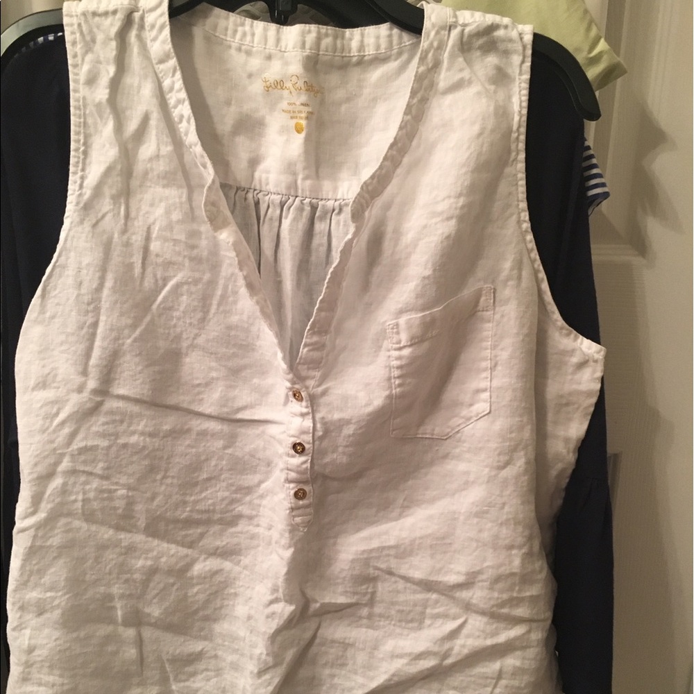 Lilly pulitzer white key largo tunic