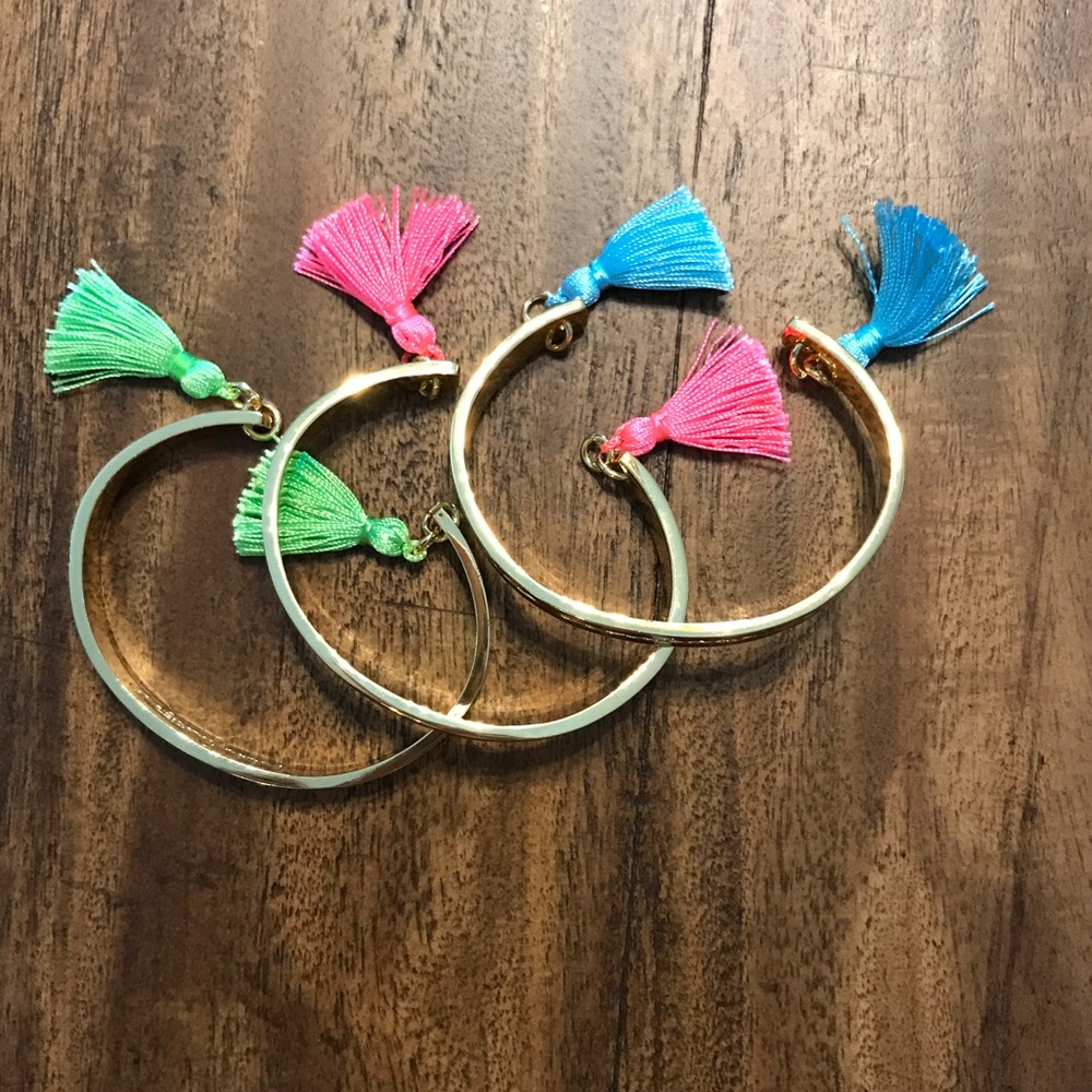 Lilly Pulitzer NWOT Tassel Bracelet Set
