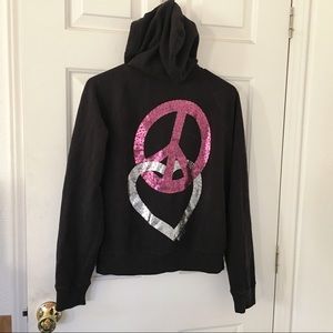 Victoria's Secret vs Pink bling hoodie sz Large