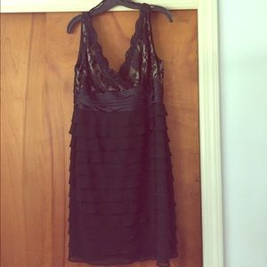 Women's formal dress with lace top