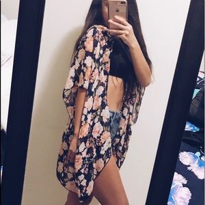 FLORAL KIMONO/BEACH COVERUP