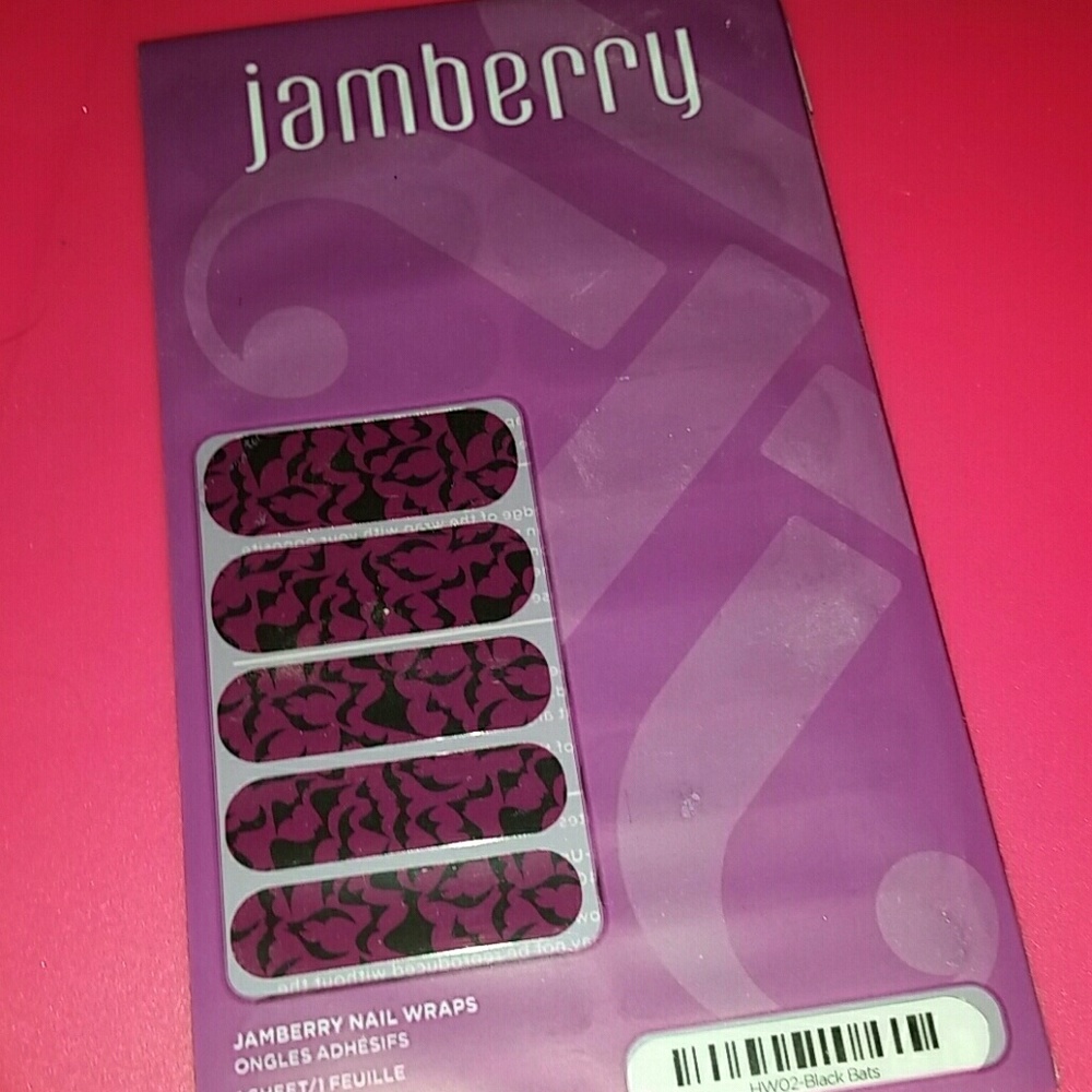 Brand new Jamberry Black Bats Purple nail wraps