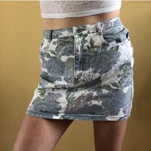 Urban Outfitters + Kimchi Blue Floral Mini Skirt