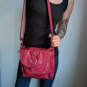 Fossil red leather purse