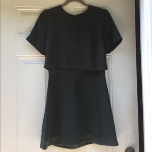 Topshop Dark Green Dress