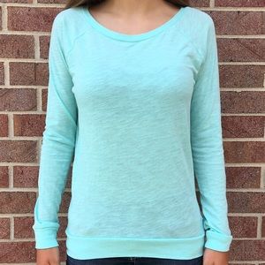 PINK BY VS Long Sleeve Light Blue Top Comfortable