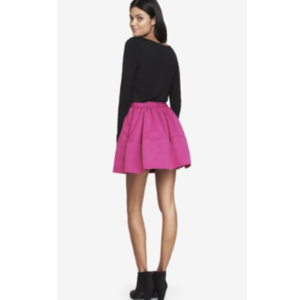 EXPRESS High Waisted Flare Full Skirt Hot Pink 0