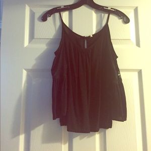 Black off-the-shoulder top