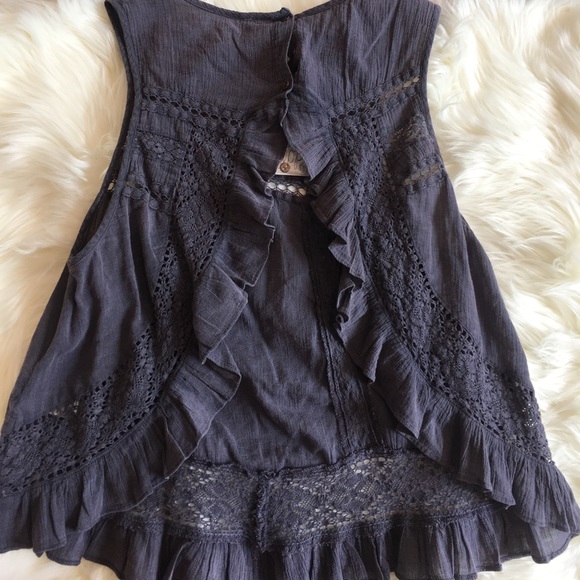 Free People Open Back Ruffle Tank - Picture 2 of 2