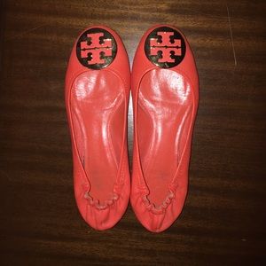 Tory Burch Tiger Lily/Gold Ballet Flats