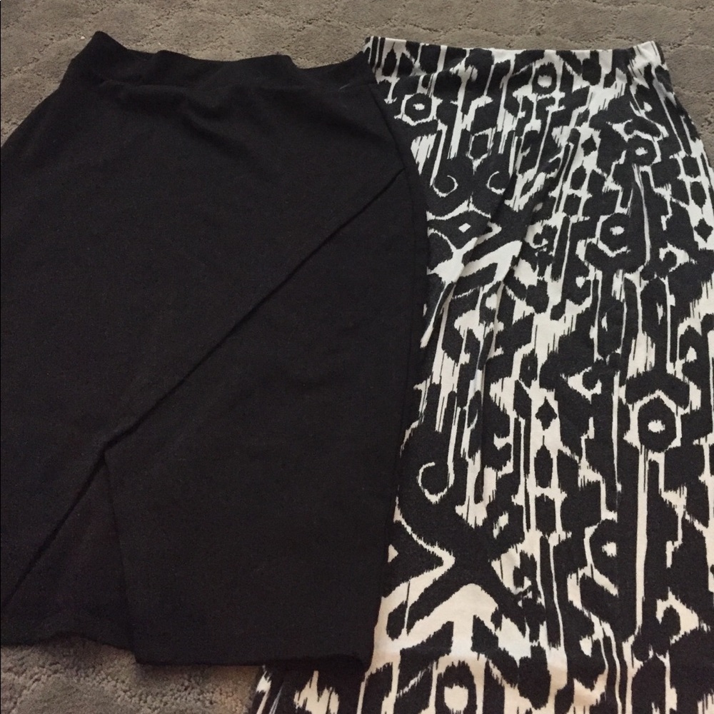 2 cotton mud length skirts