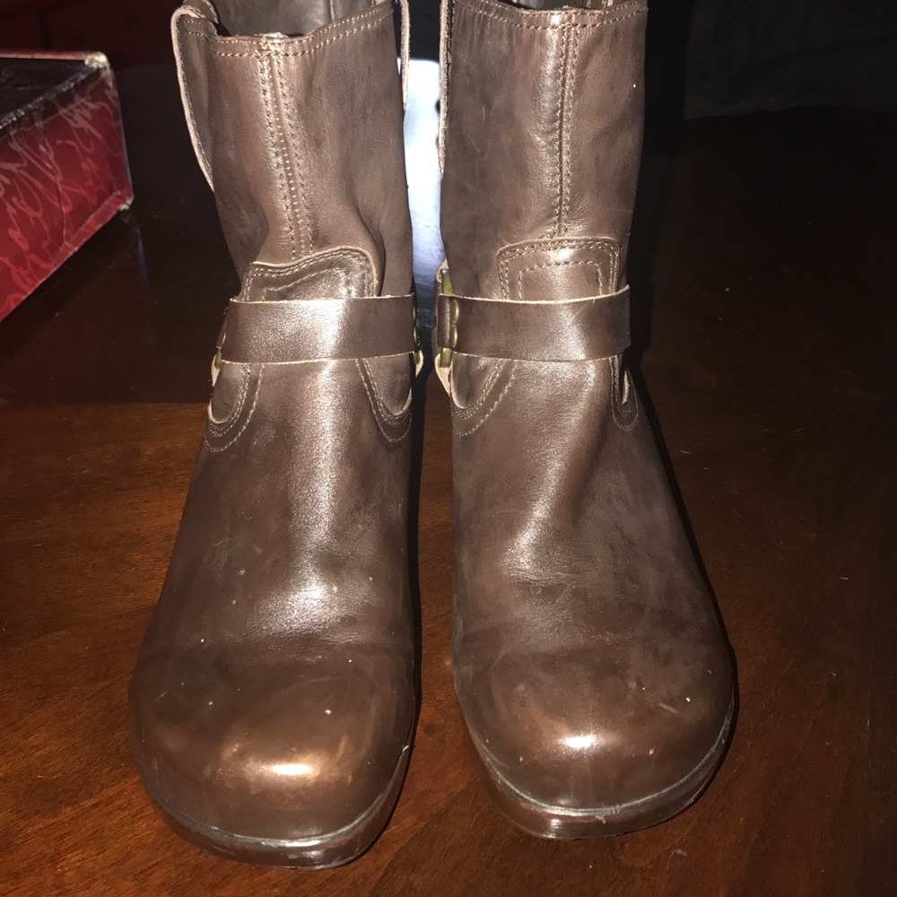 Womens  leather Culture Phit  motorcycle boots